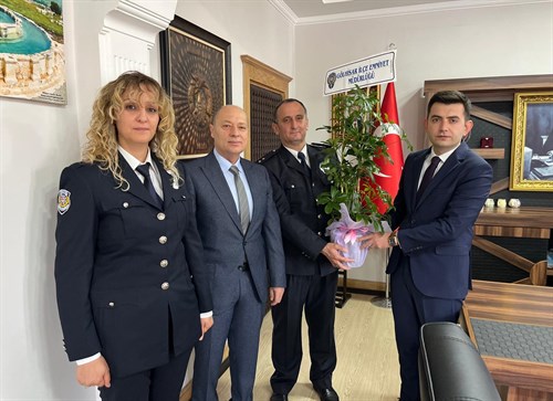 Polis Haftası Münasebetiyle Emniyet Teşkilatından Kaymakamımız Sn. Emre ÇİFCİ' ye Ziyaret.